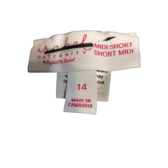 ISABEL Side Panels Short 14 Blue Jean Cotton/Spandex - Picture 3 of 5